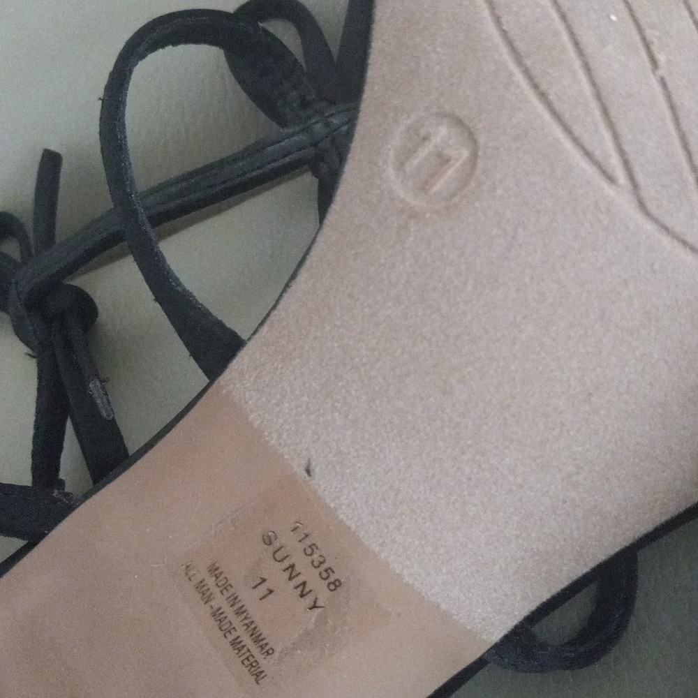 Limelight Black Bow Strappy Block Heel Sandals Size 11 - Picture 16 of 16